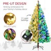 6' Artificial Snow Christmas Trees with Frosted Branches, Warm White or Colorful LED Lights - 4 of 4