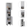 CAVINAS 2-Shelf Rectangle Storage Cabinet,Kitchen Cabinet with 5 Shelves,2 Doors,2 Chrome Metal Handles,Pantry Cabinet for Kitchen,Living Room - 4 of 4