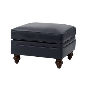 Benito 26.5 Wide Contemporary Genuine Leather Ottoman for Living Room| ART OF LIVING DESIGNS - 1 of 4