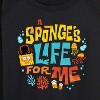 Women's Spongebob Squarepants Spongebob: The Search For Squarepants Sponges Life For Me Lightweight French Terry Wide Neck Long Sleeve Graphic Shirt - - 2 of 4
