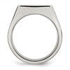Black Bow Jewelry Men's 9mm Stainless Steel Brushed Signet Tapered Fit Ring - 2 of 4