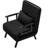 Sapphtopaz 26" Folding Couch Sofa - 4-in-1 Convertible Arm Chair Lounge Sofa Bed, Compact Space-Saving Furniture for Living Room & Small Spaces - 3 of 4