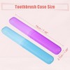 Unique Bargains Lightweight Plastic Travel Toothbrush Case 7.48"x1.06" 2 Pcs - 4 of 4