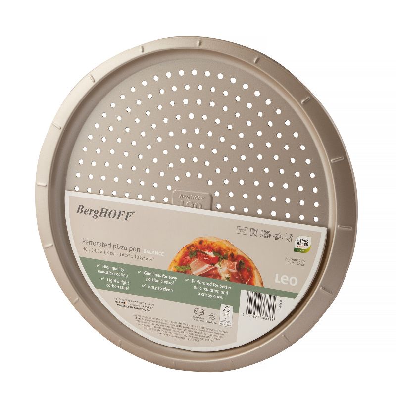 BergHOFF Balance Non-stick Carbon Steel Perforated Pizza Pan 12.5", 3 of 7