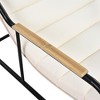 Okak 3-Piece Outdoor Chaise Lounge Set with Acacia Side Table,Patio Loungers with Weather-Resistant Steel Frame for Poolside,Lawn,Beach - 4 of 4
