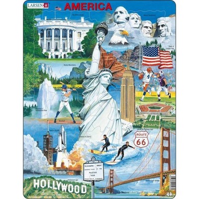 Larsen Puzzles USA Souvenir Kids Jigsaw Puzzle - 57pc