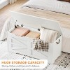 25/30/40 Inch Wooden Toy Chest for Kids, Large Storage Bench with Safety Hinge, Toy Box for Boys and Girls, Entryway, Living Room, Bedroom, Playroom - 4 of 4