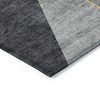 Charcoal Taupe And Gray Geometric Washable Indoor Outdoor Area Rug - 4 of 4