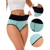 Allegra K Women's High Waist Breathable Soft Color-Block Available in Plus Size Briefs - 3 of 4