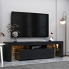 FONTOI TV Stand with Open Shelves for Televisions up to 70", Console Storage Console Table for Living Room, Black, 13.78"*17.72"*62.99" - 2 of 4