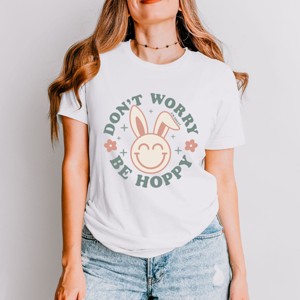 Simply Sage Market S.W.Smiley Be Hoppy Smiley Bunny Short Sleeve Tee - 1 of 4