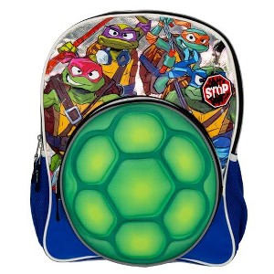 Accessory Innovations Teenage Mutant Ninja Turtles Backpack, 16 TMNT School Bag, Blue & Green - 1 of 4