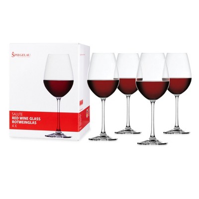 19.4 oz European-Made Lead-Free Crystal Red Wine Glass Set