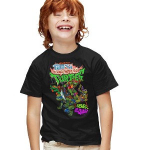 Tales Of The Teenage Mutant Ninja Turtles Sewer Squad Kids T Shirt For Youth, Black - 1 of 4