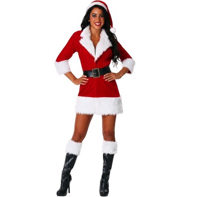 Halloweencostumes.com Medium Women Women's Secret Santa Costume, Red ...