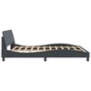 vidaXL Dark Gray Velvet Bed Frame-Double/Full Size with Sophisticated Headboard, Sturdy Pine Wood & Metal Support, 72"x83.9" - 4 of 4