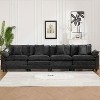 KTMBDW Chenille Armchair, 46.4" Wide Accent Chairs for Living Room & Bedroom Modern Lounge Chair, Upholstered Mid-Century Single Sofa Chair - 2 of 4
