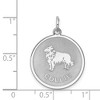 Black Bow Jewelry Sterling Silver Laser Etched Collie Dog Pendant, 19mm - 4 of 4