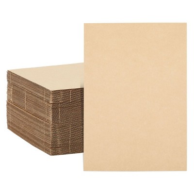 Juvale 50 Pack Corrugated Cardboard Divider Sheets, 7x10 Backing Board for Shipping & Craft Supplies