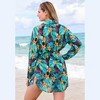 Swim 365 Women's Plus Size Button-Down Cover Up - 3 of 4