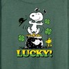 Women's - Peanuts - Lucky Lightweight French Terry Wide Neck Long Sleeve Shirt - 2 of 4