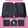 SEVOBAL Luggage 4 Piece ABS Set with TSA Lock and Rotating Wheels for Easy Travel Maneuvering, Pink, 20.2"*11.5"*30.15" - 4 of 4