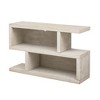 VYNXARIA Console Table with Symmetrical Design, Retro Entryway Table with 2-Tier Open Shelf, Sofa Table(Natural) - 3 of 4