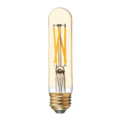 GE Vintage T9 60w Filament Gold: LED Edison Bulb, 500 Lumens, Dimmable, 2200K Warm, E26 Base, 13.7-Year Life