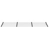vidaXL Door Canopy Black and Transparent 141.1"x35.4" Polycarbonate - 3 of 4