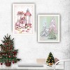 2Piece Vignette Pink Candy Land Christmas Trees White Framed Wall Art for Living Room,Wall Art Print for Home Decor by Mary June - 4 of 4