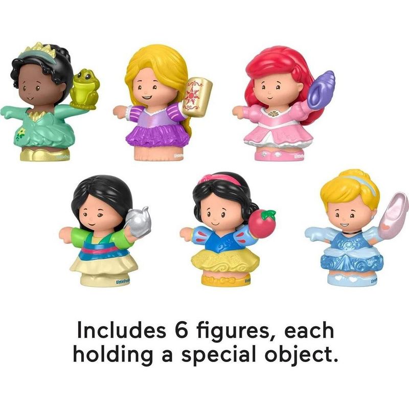 Fisher-Price Little People Toddler Toys Disney Princess Gift Set with 6 Character Figures for Preschool Pretend Play, 4 of 6