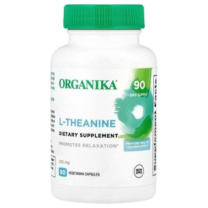 Organika L-Theanine, 225 mg, 90 Vegetarian Capsules - 1 of 2