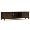 WyndenHall 72" Portland Low TV Stand for TVs up to 80" Mahogany Brown - 2 of 4