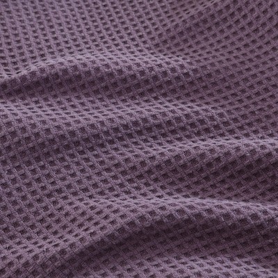 Purple Cotton Twin Waffle Weave Reversible Blanket