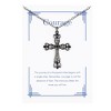 Anna-Kaci Gunmetal Crystal Cross Fashion Necklace with Message Card Envelope Jewelry Gift - 2 of 4