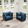 Sectional Modular Sofa Chair Set Of 2,Chenille Fabric Upholstered Living Room Sofa Chairs,Armchairs with removable sofa covers-Coolbibila - 2 of 4
