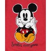 Seven Times Six Disney Toddler Boys' Mickey Mouse Tufted Patch Smiles Everyone Sweatshirt Red - 2 of 3