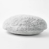 Faux Fur Floor Pillow Gray - Pillowfort™ - image 2 of 4