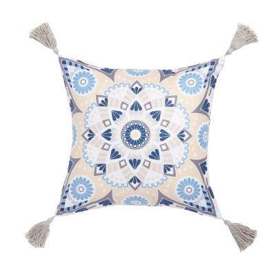 18"x18" Napoli Medallion Square Throw Pillow - Sure Fit