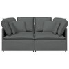 vidaXL Modular Sofa Dark Gray Fabric with Foam Filling Generous Modular - 3 of 4