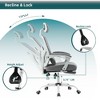 CAVINAS Ergonomic Office Chair with Retractable Foot Rest, High Back Mesh Desk Chair with Adjustable Headrest & Lumbar Pillow, Computer Desk Chair - 2 of 4
