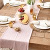 Design Imports  Handloomed  Chevron Jacquard Fringe Table Runner, Pale Mauve, 15X72" - 4 of 4