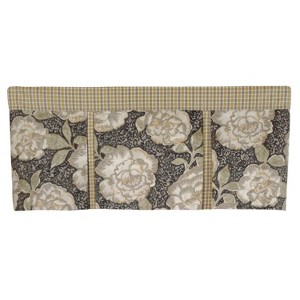 RLF Home 3" Rod Pocket High Quality Fabric Peony Ball Pleated Valance for Windows 50" x 16" Gray - 1 of 4