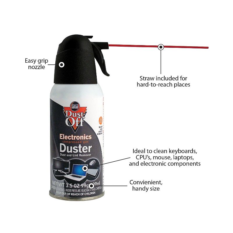 Falcon Dust-Off Disposable Air Duster (DPSJB-12) 633699, 2 of 6