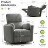 KERDOM Electric Recliner Chair, Swivel Rocker Recliner Chair with USB Ports,  Carbon Gray - 2 of 4