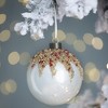 Whisen D3.9" Christmas Ball Ornaments, Glass Decorative Hanging Ball Christmas Tree Ornaments, Set of 6 - 3 of 4