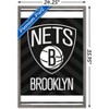 Trends International NBA Brooklyn Nets - Logo 15 Framed Wall Poster Prints - 3 of 4
