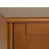 60" Solid Rubberwood Mid Century Modern TV Media Stand with Adjustable Shelves, Cord Management and Recessed Door Pulls for Living Room and Bedroom - 2 of 4