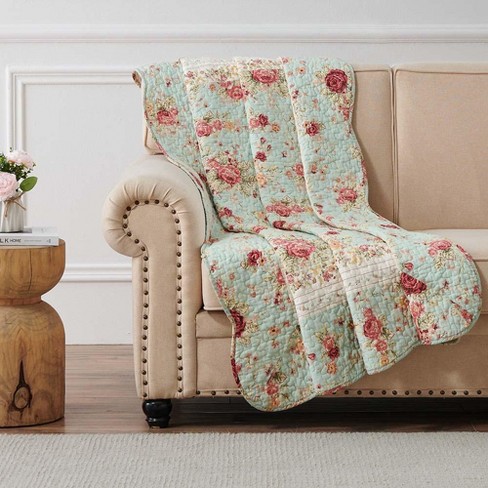 Vintage floral best sale throw blanket