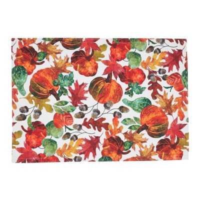 Saro Lifestyle Pumpkin Foliage Table Mats (set Of 4) : Target